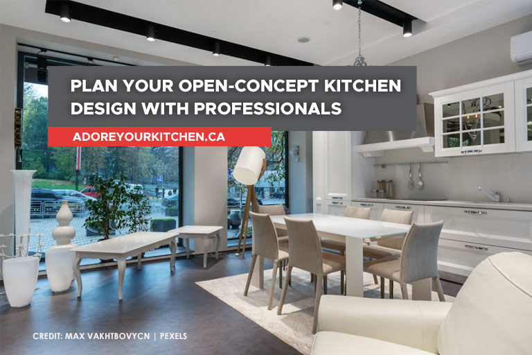 Plan your open-concept kitchen design with professionals